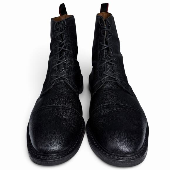 Allen Edmonds First Avenue Lace Up Boots Mens Sz 15 Black Pebbled Leather USA main image 6